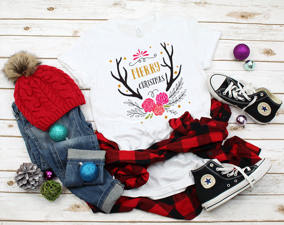 Antler Christmas Tee