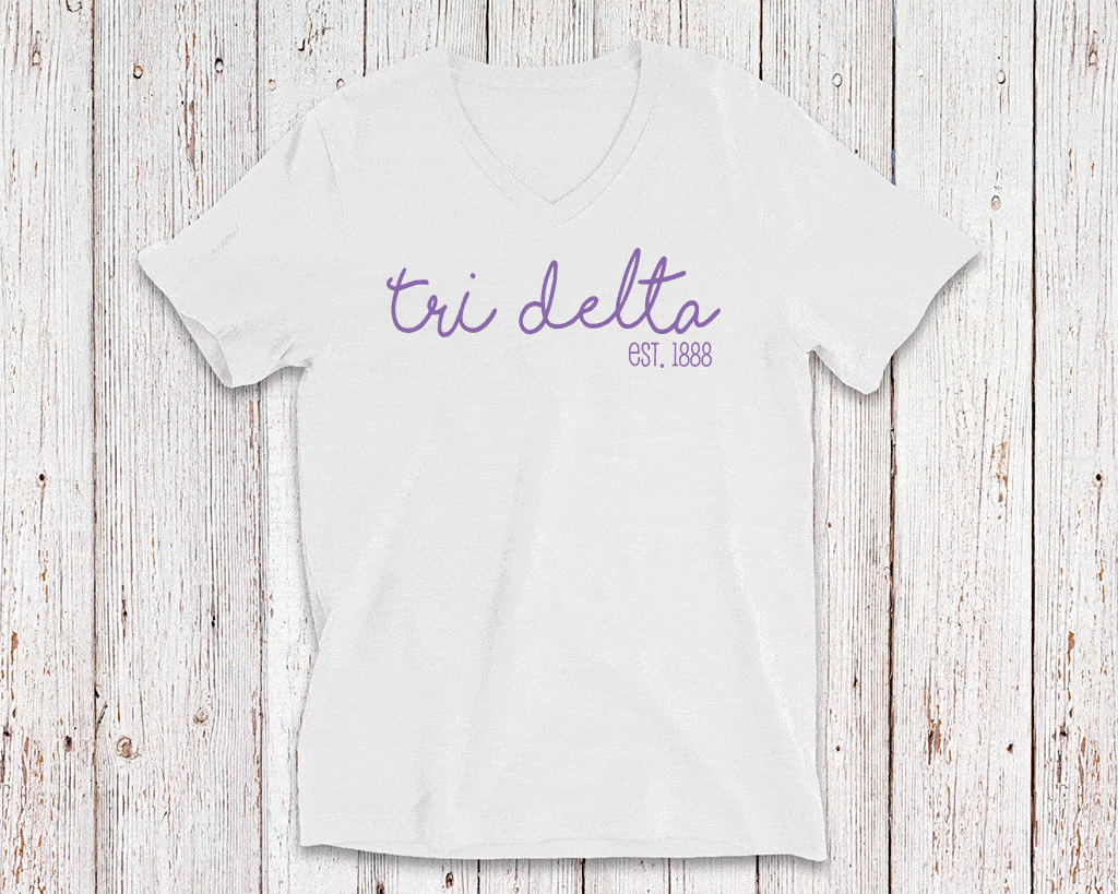 Tri Delta Script Tee